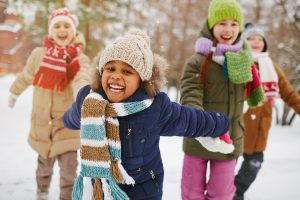 foster kids enjoying winter day foster children enjoying winter day