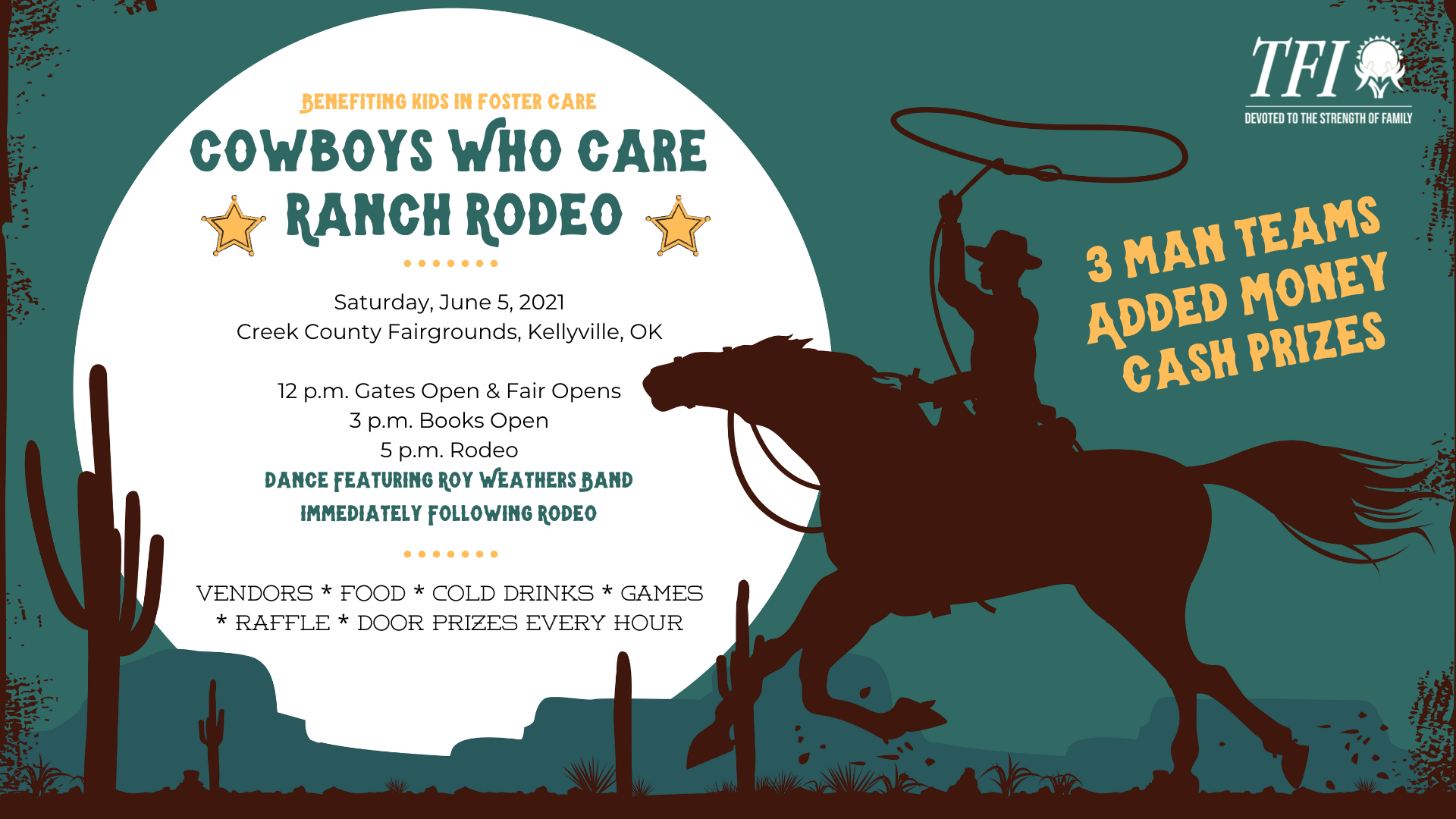 TFI to Host Cowboys Who Care Ranch Rodeo Fundraiser, Saturday, June 5